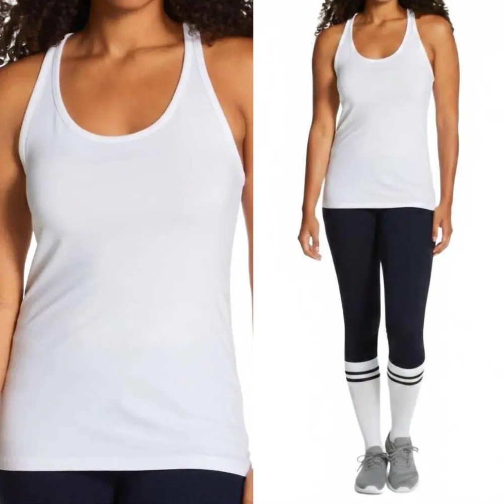 Tommy John SET OF TWO Women's Super Soft Racerback Tanks White Size XS/S Lounge